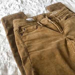 GAP Always Skinny Butterscotch Brown Corduroy Jeans